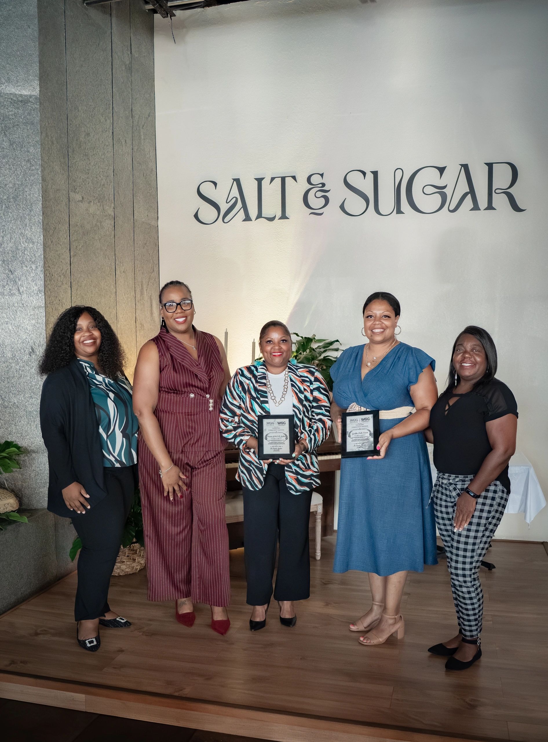 Group of Founding Partners with awards at Salt & Sugar