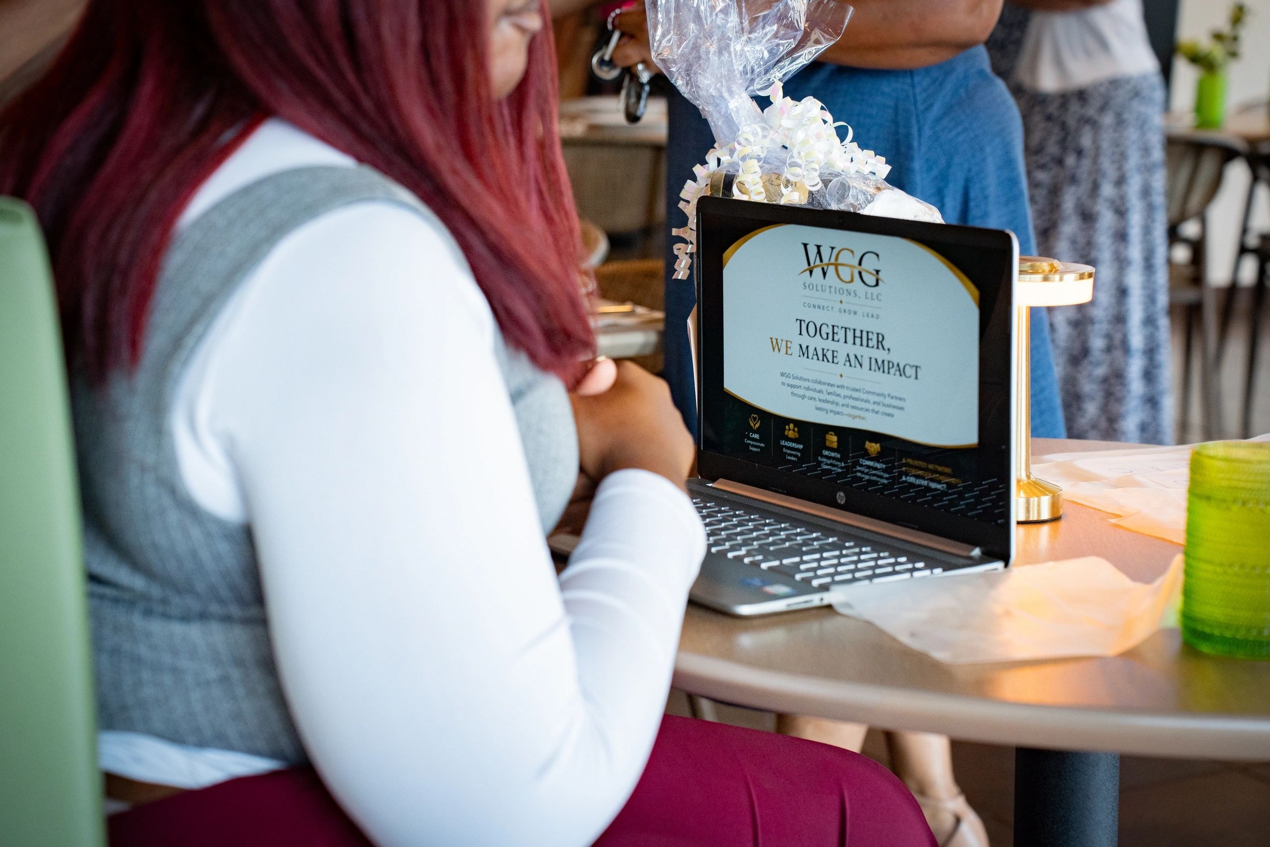 WGG Solutions website shown at the event